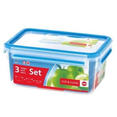 Imagem de Conjunto De 3 Potes Clip & Close Emsa