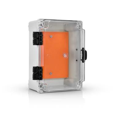 Imagem de Caixa Painel Elétrico Quadro Comando Plastico 20X14X9Cm Cinza Tampa Transparente IP65