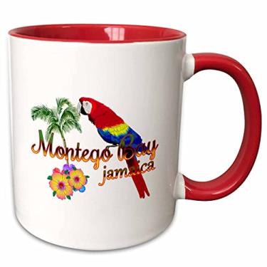 Imagem de 3dRose Caneca Island souvenir em cores jamaicanas para Montego Bay, Jamaica. - 325 ml, vermelho (mug_295603_5)
