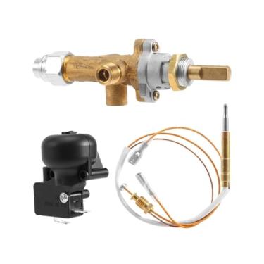 Imagem de Válvula de controle do aquecedor pátio a gás com sensor termopar e botão segurança definido para aquecimento externo