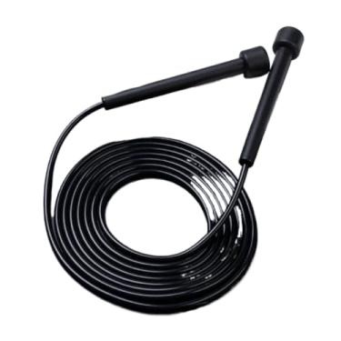 Imagem de Cordas de Pular Profissional Ajustável de PVC 250cm com Empunhaduras de 12cm (Preto - TRC8971)