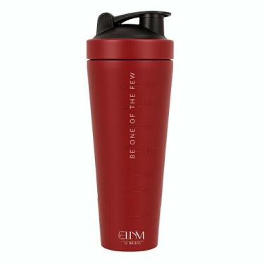 Imagem de Coqueteleira Aço Inox 900ml Shakeira ELLYM NUTRITION Misturador Ideal Shakes - Vermelho (Sem compartimento)