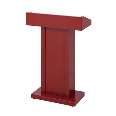 Imagem de SPXMQSS Suporte para sala de aula, suporte de púlpito de igreja com ampla superfície de leitura e prateleira de armazenamento para escritório de auditório de conferências, 70 x 34 x 107 cm, vermelho