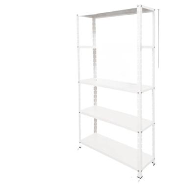 Imagem de Estante 5 prateleiras aço 25cm multiuso(Branca)