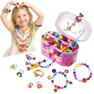 Imagem de Pop Beads, Jewelry Making Kit - Arts and Crafts for Girls Age 3, 4, 5, 6, 7 Year Old Kids Toys - Hairband Necklace Bracelet and Ring Creativity DIY Set | Ideal Christmas Birthday Gifts (520 PCS)