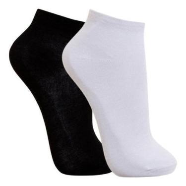 Imagem de Kit até 20 Pares de Meias Soquete Unissex 80% Algodão Conforto e Quali