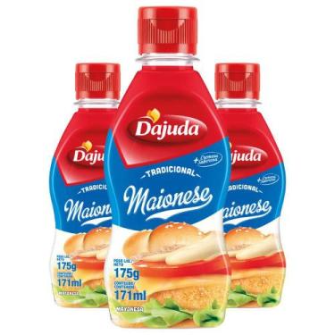 Imagem de 3Un Maionese DAjuda 175G Para Hamburguer Hot Dog Lanches Petiscos Past