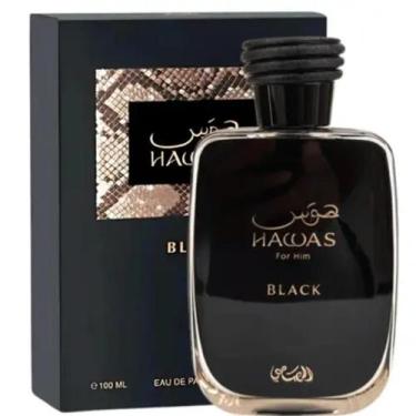 Imagem de Perfume Arabe Masculino Rasasi Hawas Black Eau de Parfum 100ml Força, 