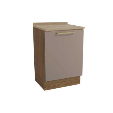 Imagem de Balcão Cozinha P- Cooktop C- Tampo Botanic M629 C- 1 Porta 60cm Nogueira-fendi-nogueira - Kappesberg