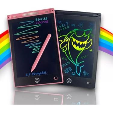 Imagem de Tablet de Escrita e Desenho Infantil 12″ – Lousa Digital LCD Multicolorida com Botão de Apagar – Educativa e Divertida