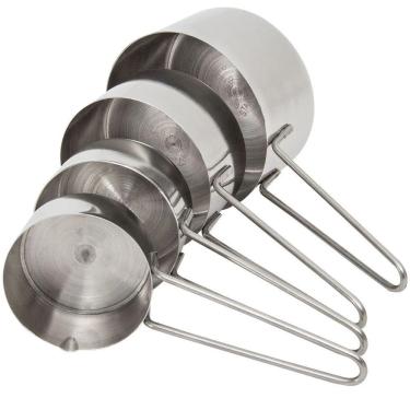 Imagem de Conjunto De Medidores - Jogo Com 4 Xicaras Medidoras - Inox