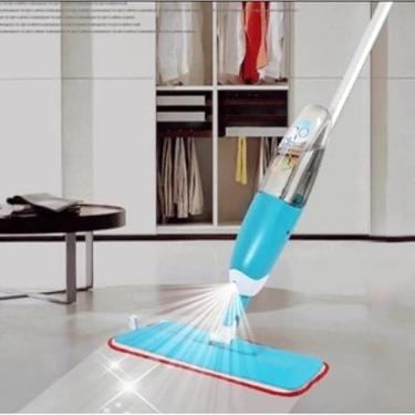 Imagem de Genérico Rodo Esfregão Spray Mop Giratório 360° De Limpeza, Microfibra, Reservatório 300ml, Gatilho Dispenser, Borrifador Para Chão