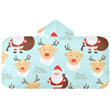 Imagem de Burbuja Toalha de banho com capuz de laço rosa para crianças, toalha de praia de pelúcia macia absorvente para chá de meninas e meninos 3-10 anos, 61 x 127 cm