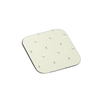 Imagem de Porta Copos Floral Personalizado com Borboletas em Fundo Verde - Tamanho 10.5x10.5 cm