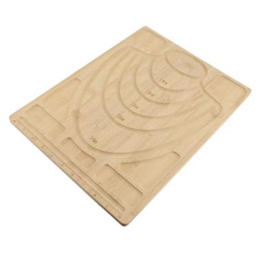 Imagem de aqxreight Placa de Miçangas para Fazer Joias Bandeja de Miçangas Tapete de Design de Colar Bambusoideae 28,5x38x1cm Tamanhos Variados Em 18 pol. 28 pol. Faça o Tamanho do Colar de Tábua Certo para você.