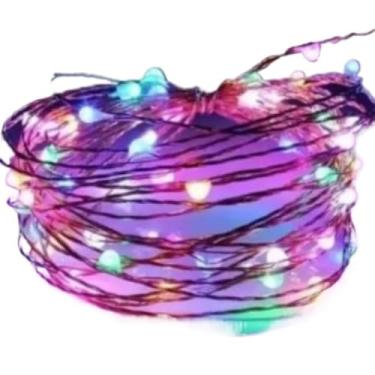 Imagem de Fio de Fada LED Colorido 2m a Bateria – Luz Decorativa para Natal, Festa, Quarto e Casamento(Colorido-1 Pcs)