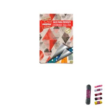 Imagem de Kit Saco Metalizado 30x44cm 50 Unidades Com Fita Cetim 30mm 10 Metros