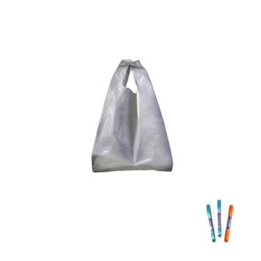 Imagem de Kit Sacola Leitosa 30x40cm 100 Unidades + Fita Cetim 7mm 10 Metros