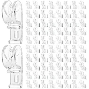 Imagem de STARVAST Conjunto de 80 peças de persiana de rolo, cortina guia de cabo, corrente de segurança transparente com clipe P, suporte de cabo, gancho de fixação, dispositivo de tensão de corrente com