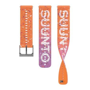 Imagem de SUUNTO Pulseira de silicone ATH6 S+M de 22 mm, compatível com oceano, vertical, corrida, Race S, 9 Peak Pro, 9 Peak e 5 Peak, projetada para todos os esportes (ao ar livre), laranja potente