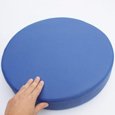 Imagem de Yadlan Almofada redonda para cadeira/assento ao ar livre, almofada de assento impermeável de 3/5/8 cm de espessura, almofadas antiderrapantes de espuma 45D com capa removível - para jardim, cozinha