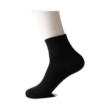 Imagem de 10 pares de meias masculinas de cano médio de algodão para todas as es