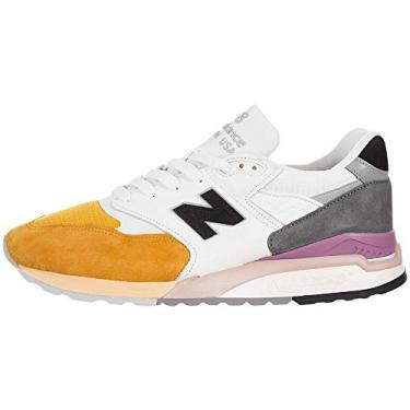 Imagem de New Balance 998 (Feito nos EUA), Branco/amarelo-cinza, 7