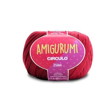 Imagem de Linha Fio Amigurumi Círculo 125g 254m 100 Algodão Mercerizado Crochê Tricô Artesanato Colorido (7136 - MARSALA)