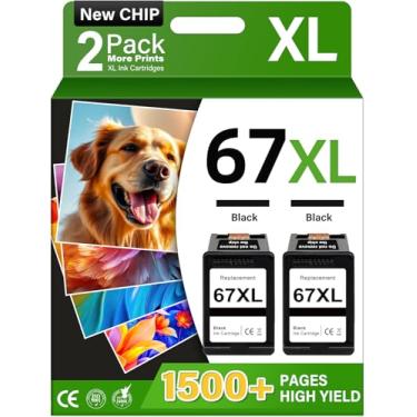 Imagem de TOKYOINK Cartucho de tinta preta 67XL para HP 67 Ink XL HP67 HP67XL (preto, pacote com 2) compatível com DeskJet 2855e 2827e 2800e 4255e 2755e 2700e 2852e 2700 4155e 2734e Envy 6000 6055e 644e