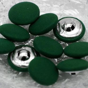 Imagem de Botão De Forrar N20 Forrado Encapado No Tecido Suede - HRShop, Verde, 