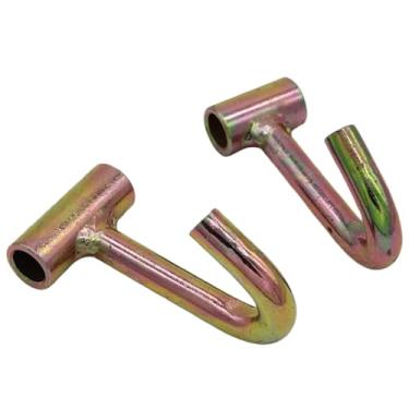 Imagem de Gairsk Ganchos J de aperto de catraca resistentes de 5 cm de substituição para alças de transporte de carro amarram carga em caminhões, reboques, carrinhos de reboque (pacote com 2)