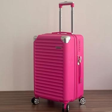 Imagem de Mala de Bordo ABS 10kg 17” a 21” Polegadas Mala de Viagem com Rodinhas 360° Cadeado Código (Pink-21”(14KG) Modelo-DDD333)