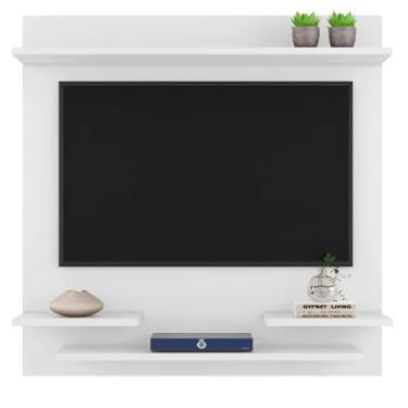 Imagem de Suporte Painel Tv Quarto Sala Painel Prateleira Até 32 Polegadas | Ideal para Otimizar Espaços em Ambientes Pequenos, Apartamentos e Home Office(Branco)