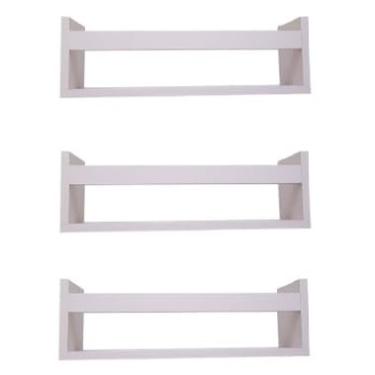 Imagem de KIT 4 Prateleiras Infantil 100% Decorar Quarto/Sala/Cozinha/Banheiro(BRANCO,3 PRATELEIRAS)