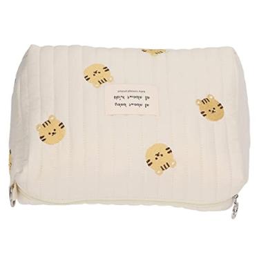 Imagem de TOPINCN Saco de Fraldas Organizador Bolsa Bonito Dos Desenhos Animados Bordado Design Grande Capacidade Carrinho Saco Organizador para Viagem do bebê Novos Pais Presente (cabeça de tigre)
