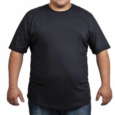 Imagem de Camisas Masculinas Lisas Plus Size 100% Algodão de Alta Qualidade - Pr