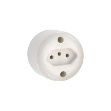 Imagem de Tomada Sobrepor Fame Redonda 20A 3 Pinos Cinza