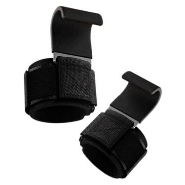 Imagem de UGPLM Conjunto de 2 Ganchos para Levantamento de Peso com Protetores de Pulso - Ganchos Versáteis e Resistentes para Exercícios de Musculação e Fitness.