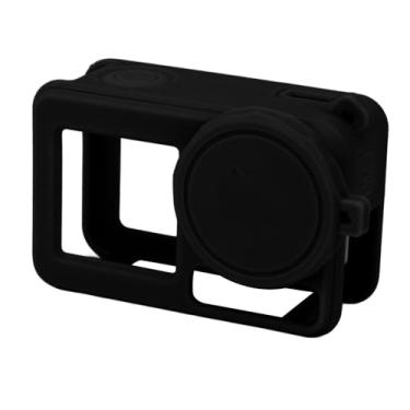 Imagem de Jiawu Capa de Silicone para Câmera e Tampa de Lente para Action 5 Pro, Capa de Câmera Flexível e Elegante para Fotografia Ao Ar Livre, Feita de Silicone Macio, Adequada para Action 5 Pro (Preto)