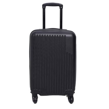 Imagem de Mala de Bordo Pequena 10kg ABS Casca Dura, Rodas Giratórias 360°, Cadeado Fixo, Bagagem de Mão Aprovada ANAC(Preto)
