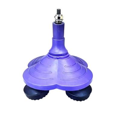 Imagem de ispuoocti Pontas de cana de 3/4 polegadas 360° pivotantes antiderrapantes pontas de cana de substituição para todos os terrenos, base ampla de 4 pinos, suportes independentes, várias cores (roxo)