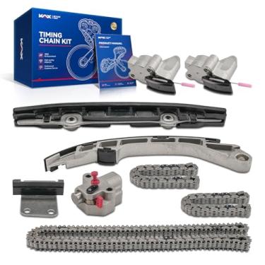 Imagem de KAX Kit de corrente de distribuição com tensor e trilho guia para Nissan Murano 2003-2007, INFINITI G35 2003-2007, 350Z 2003-2006, Maxima 2002-2003, M35 2006-2008, FX35 2003-2003-2008, FX35 2003-2003