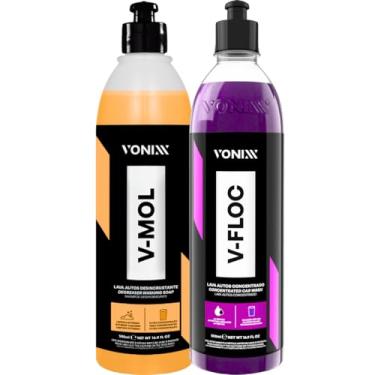 Imagem de Kit Shampoo Automotivo Esfregação Neutro V-floc V-mol Vonixx