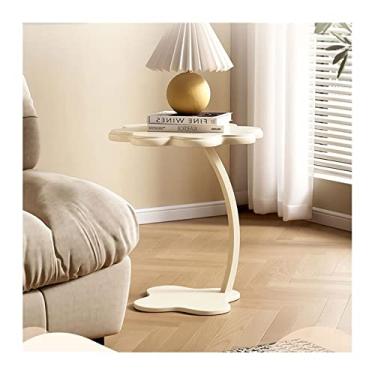 Imagem de Mesa de centro, mesa de centro criativa, mesa de centro, bandeja de flores, mesa lateral superior, mesa de cabeceira para família, sala de jantar ou estar, moderna, base de mesa de metal em forma de