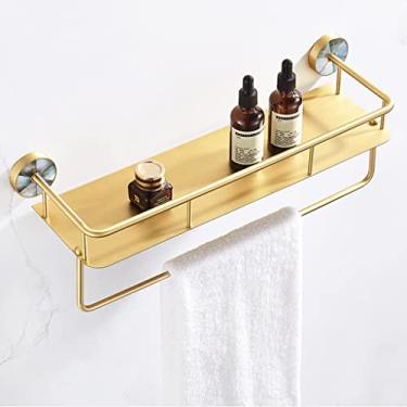 Imagem de Kit de acessórios de banho, kit de acessórios de banheiro de luxo leve, escova de banheiro, rack de secador de cabelo de cobre, rack de chinelo, rack com haste, toalheiro 4 hastes montadas na parede