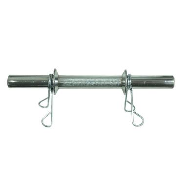 Imagem de Barra Maciça 30 Cm Com Presilhas Cromada Poli Sports-Unissex