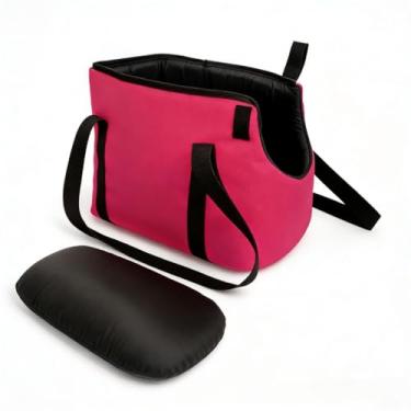 Imagem de Bolsa de Transporte Pet com - Prática para Passeios, Viagens e Shopping, Confortável para Cachorros e Gatos (Rosa,GG)