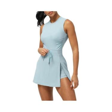 Imagem de Vestido De Fitness Sem Mangas Para Mulheres, Vestido De Corrida Atléti