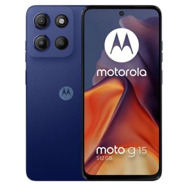Imagem de Smartphone Motorola Moto G15 512GB Azul – 4GB RAM + 8GB RAM Boost, Tela 6,7?, Câmera 50 MP