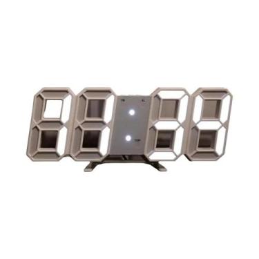 Imagem de Relógio Digital De Parede LED Moderno Com Alarme Para Quarto, Decoraçã